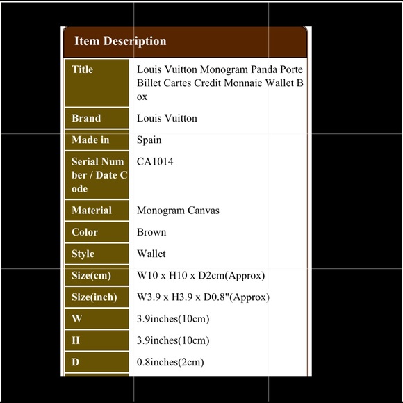 ๐๐ค๐๐คLuis Vuitton monogram panda Porte billet cartes credit monnaie wallet - Picture 13 of 14